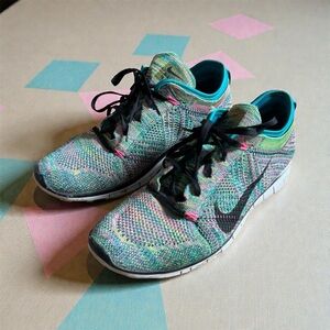 Nike Teal and Pink Women's Sneakers